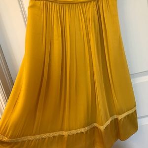 Mustard colored cocktail dress